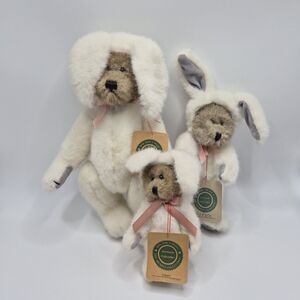 Vintage Boyds Bears Lot Of 3 Rabbits Bunny Easter 'Sherlock', 'Watson', 'Chan'